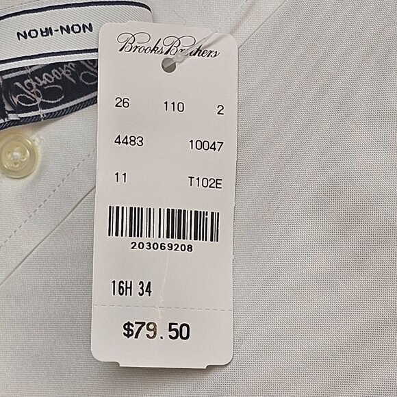 NWT Brooks Brothers Traditional Fit Non-Iron Button Down 16.5  34 - Picture 5 of 5